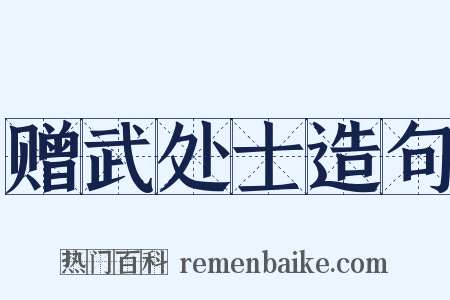 赠武处士造句是什么意思的图片